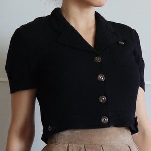 90's Vintage Cropped Button Up 6